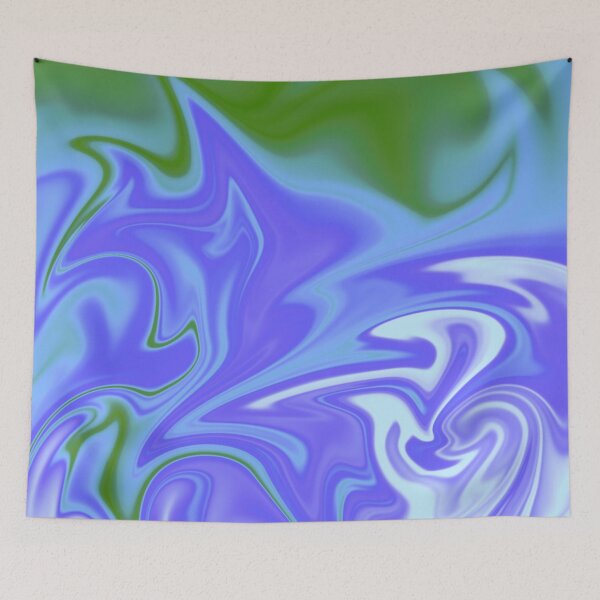 Item preview, Blue Turquoise Purple Green White Liquid Art. Liquid Marble. Abstract Design. designed and sold by Jason123za.