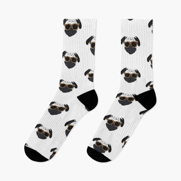 Item preview, Funny Golden Glasses Pug Dog Illustration designed and sold by InovArtS.