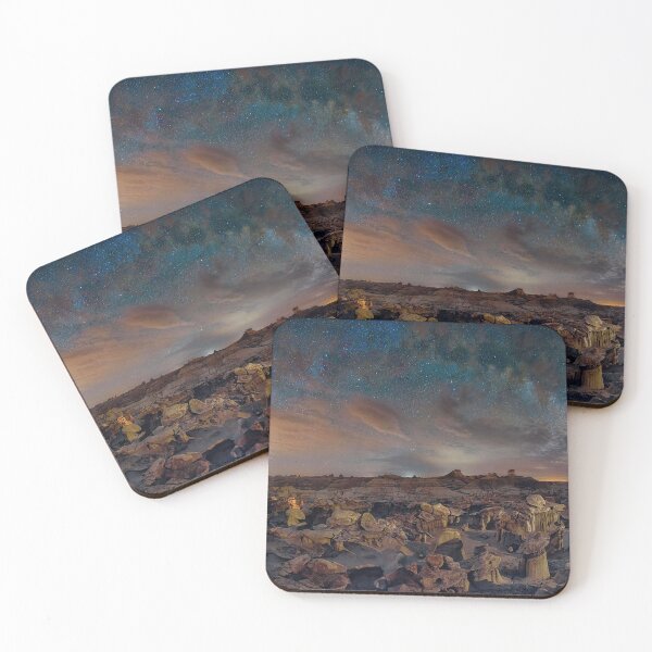 Item preview, Exploring the Bisti Badlands of New Mexico with the Milky Way, under a bright New Mexico starry sky  designed and sold by Rocky Mountain Artistry.