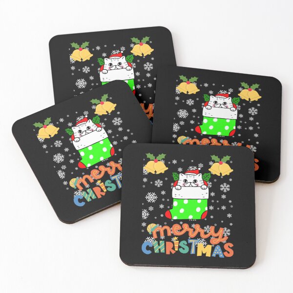 Item preview, Black santa cat tangled up in lights christmas santa | Merry Christmas funny cats sayings and quotes | gifts for Christmas designed and sold by ThanksVibe.