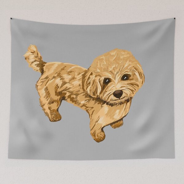 Item preview, Beigey the toy poodle on Gray designed and sold by Quick Brown Fox Canada.