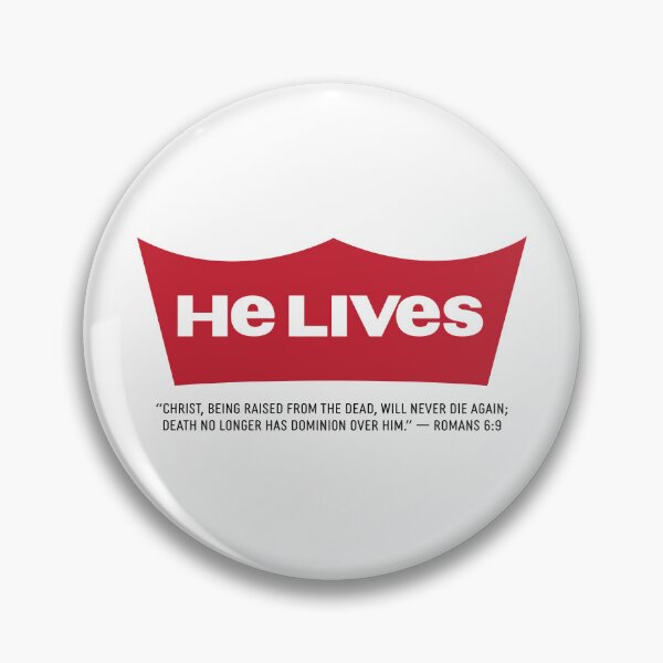 Item preview, He Lives Romans 6 (Red Black) designed and sold by domusfidei.