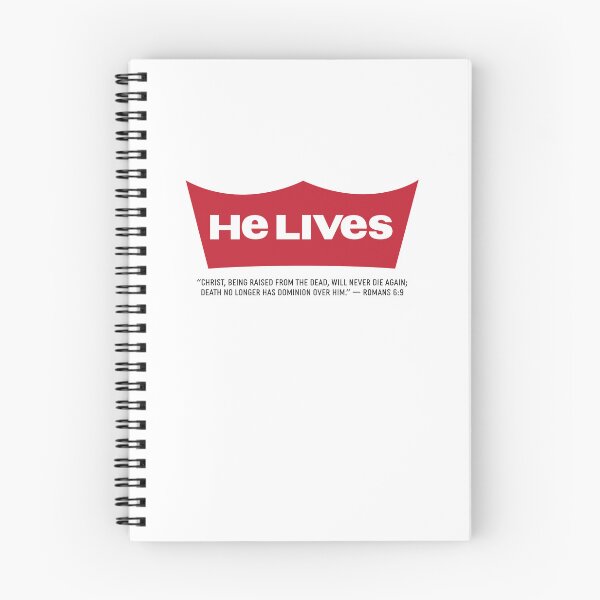 Item preview, He Lives Romans 6 (Red Black) designed and sold by domusfidei.