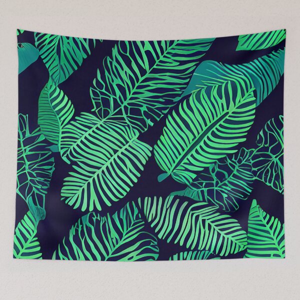 Item preview, Dark tropical green leaf patter #18 designed and sold by supeart.