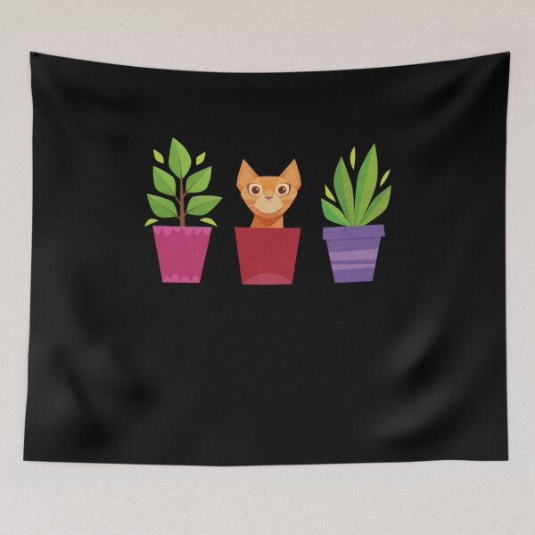 Item preview, Cat Between Two Houseplants designed and sold by silviavarelaa.