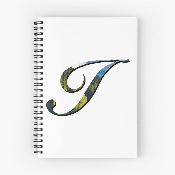 Item preview, Letter I Monogram Script Initial Forest Mountain Lake Variant  designed and sold by quirkycounselor.