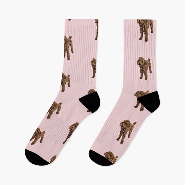 Item preview, Mika the tea cup poodle on light pink designed and sold by Quick Brown Fox Canada.