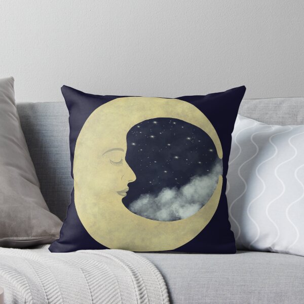 Item preview, Dreamer Sleepy Moon in the Starry Night Sky designed and sold by ReverieDaze.