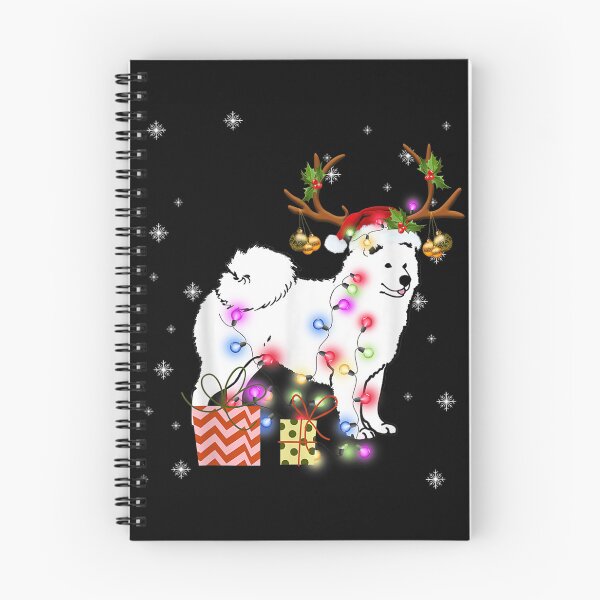Item preview, Samoyed santa hat xmas lights christmas gift dog lovers designed and sold by GomeThomas.