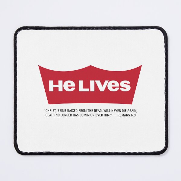 Item preview, He Lives Romans 6 (Red Black) designed and sold by domusfidei.