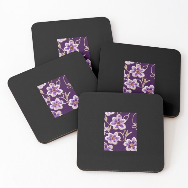 Item preview, Purple Embroidered Flowers designed and sold by silviavarelaa.