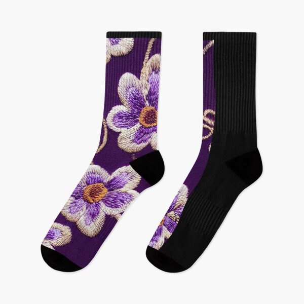 Item preview, Purple Embroidered Flowers designed and sold by silviavarelaa.