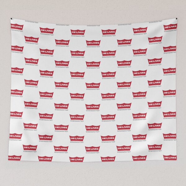 Item preview, He Lives Romans 6 (Red Black) designed and sold by domusfidei.