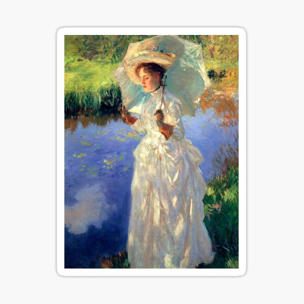 Vintage John Singer Sargent Morning Walk 1888 Fine Art Sticker