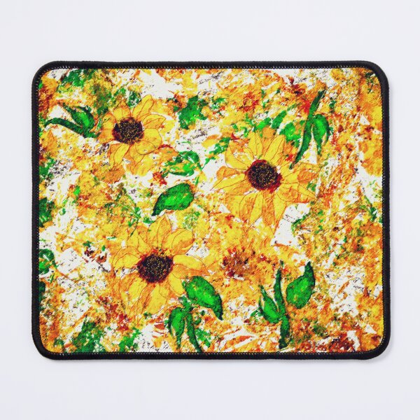 Item preview, Primitive Rustic Sunflower Garden Yellow Green Brown designed and sold by jocelynsart.