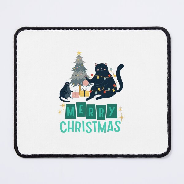 Item preview, Black santa cat tangled up in lights christmas santa | Merry Christmas funny cats sayings and quotes | gifts for Christmas designed and sold by ThanksVibe.