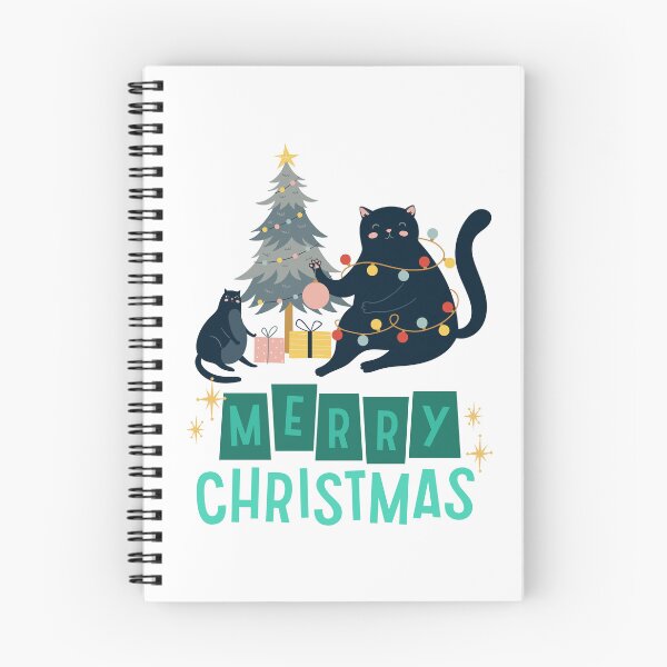 Item preview, Black santa cat tangled up in lights christmas santa | Merry Christmas funny cats sayings and quotes | gifts for Christmas designed and sold by ThanksVibe.