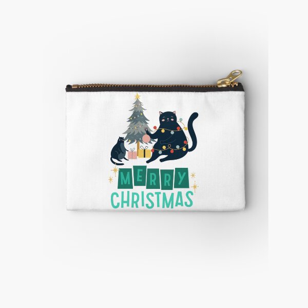 Item preview, Black santa cat tangled up in lights christmas santa | Merry Christmas funny cats sayings and quotes | gifts for Christmas designed and sold by ThanksVibe.