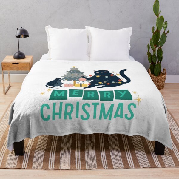 Item preview, Black santa cat tangled up in lights christmas santa | Merry Christmas funny cats sayings and quotes | gifts for Christmas designed and sold by ThanksVibe.