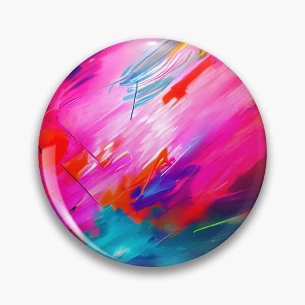 Item preview, thick dense paint pattern knife art - pink blue paint pattern #18 designed and sold by supeart.