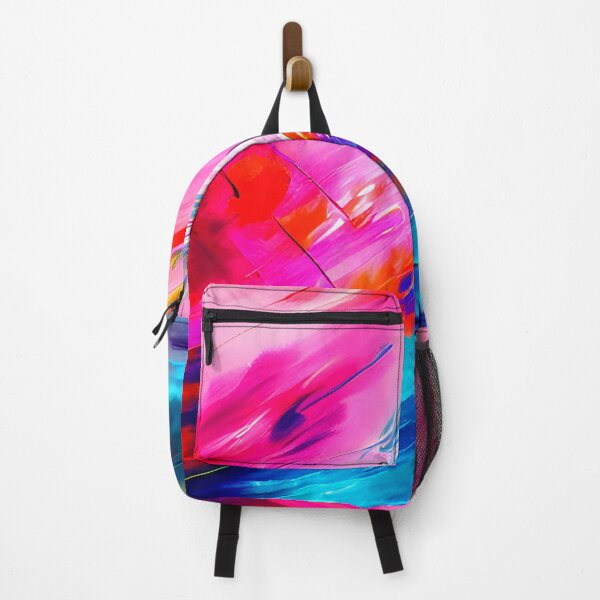 Item preview, thick dense paint pattern knife art - pink blue paint pattern #18 designed and sold by supeart.