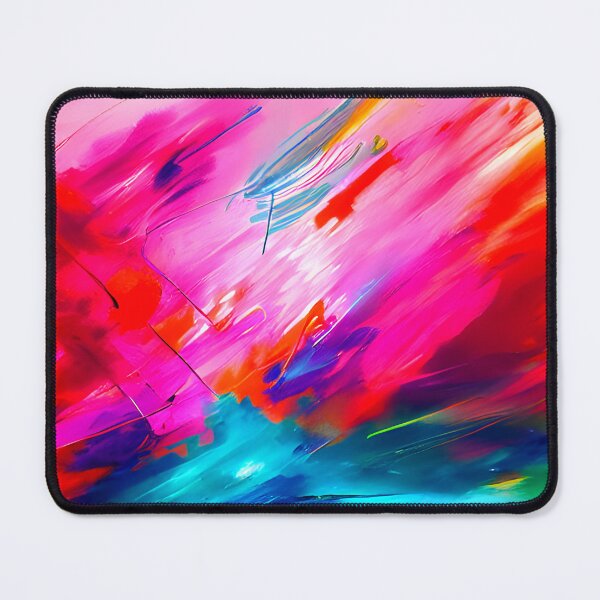 Item preview, thick dense paint pattern knife art - pink blue paint pattern #18 designed and sold by supeart.