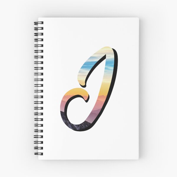 Item preview, Letter J Monogram Script Initial Pink Sunset Variant  designed and sold by quirkycounselor.