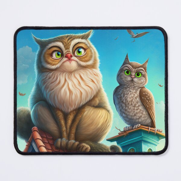 Item preview, A Cat And An Owl designed and sold by TheBaconStudio.