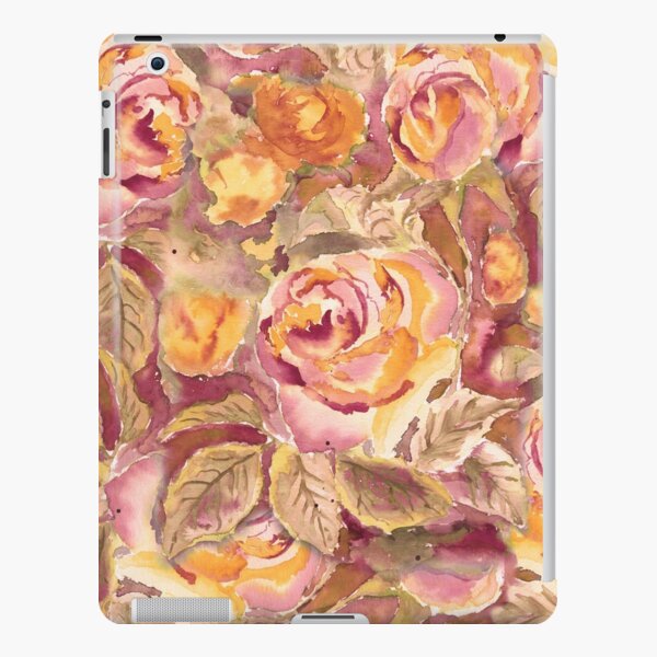 Watercolor Hand-Painted Red Yellow Autumn Fall Roses iPad Snap Case