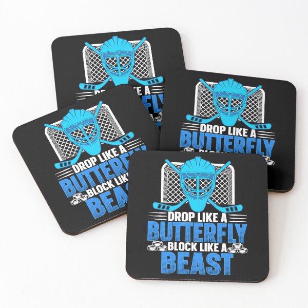 Item preview, Drop Like A Butterfly Block Like A Beast Ice Hockey Goalie designed and sold by rifatart.