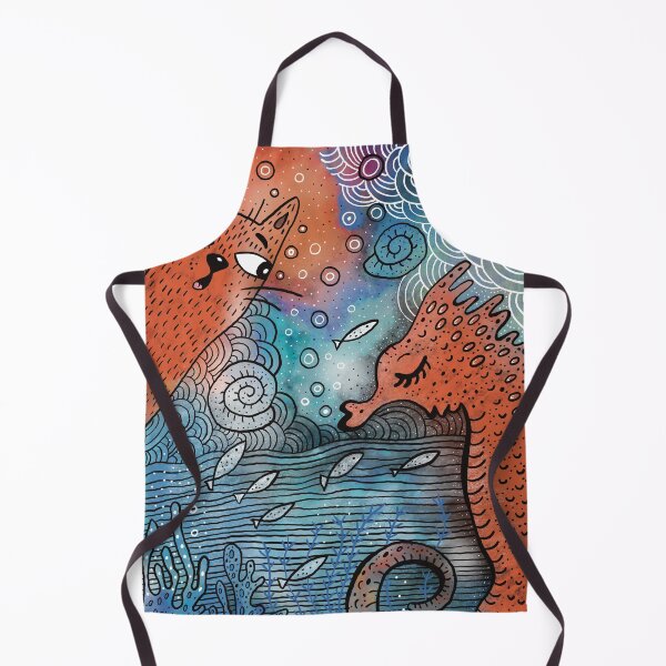 Item preview, Cat in water, sea Horse, marine life designed and sold by douwannart.