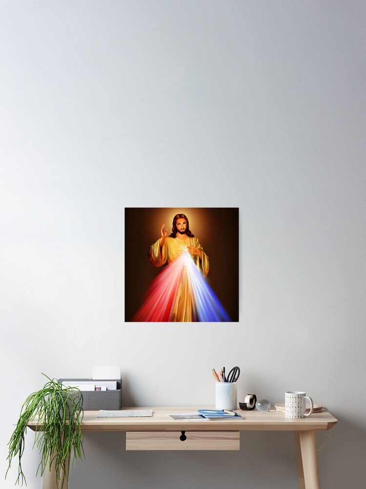 Tableau Peinture Sur Toile Du Christ De La Divine Miséricorde