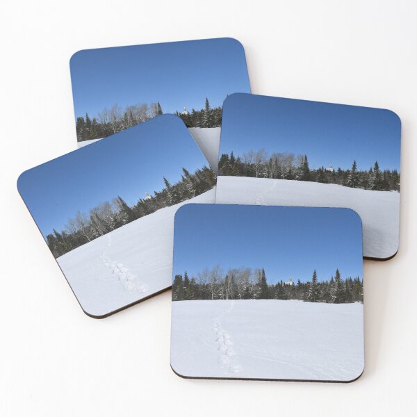 Item preview, Traces of snowshoes in a field designed and sold by Claude Laprise.