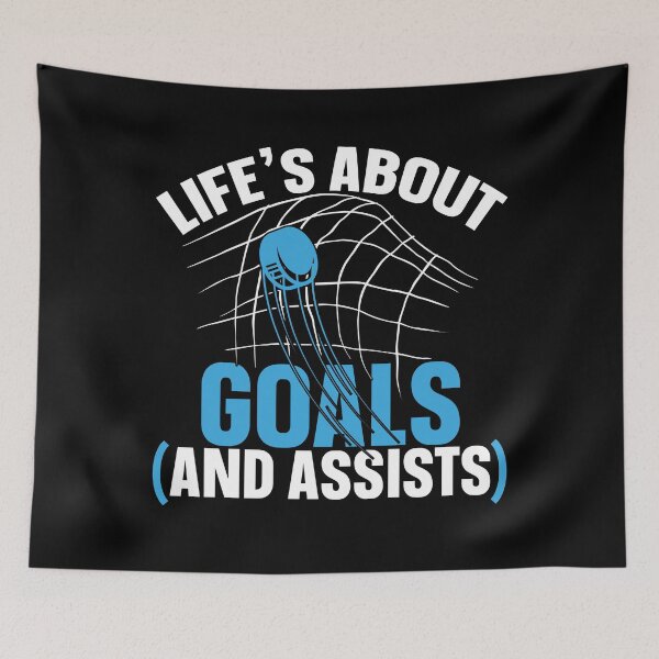 Artikelvorschau, Life's About Goals & Assists Eishockey-T-Shirt für Jungen und Kinder entworfen und verkauft von rifatart.