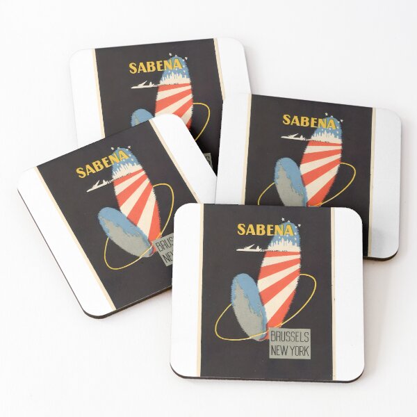 Item preview, SABENA New York Vintage Travel Print 50's designed and sold by Mitch-Angelo.