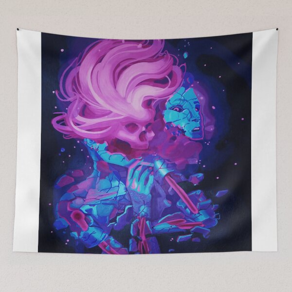Item preview, Cyberpunk Ghost Smoker Surrealist Portrait, High Quality Matte Print from Oil Painting designed and sold by CheHojas.