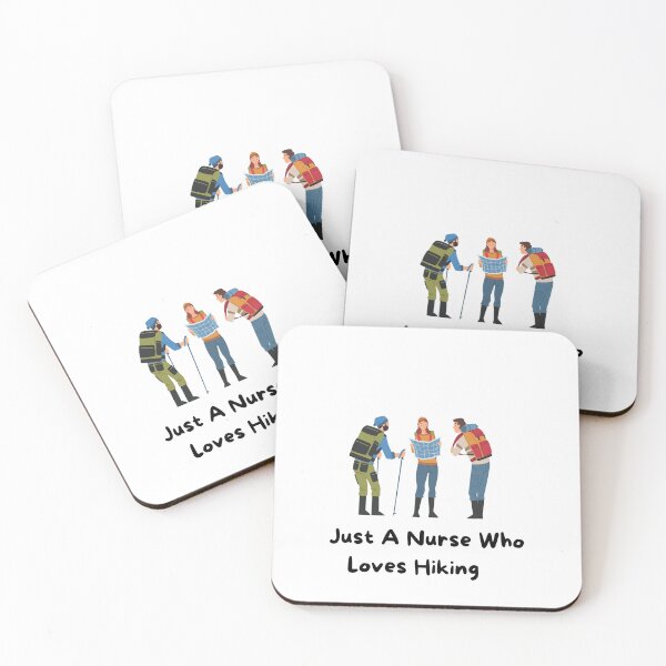 Item preview, Just a nurse who loves hiking sticker  designed and sold by imad-bentahar.
