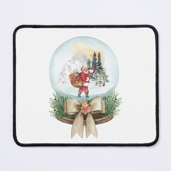 Item preview, Vintage Santa Claus with presents in a snowy glass ball. Glass snow globe. Retro Christmas ornament. designed and sold by Vantrip.
