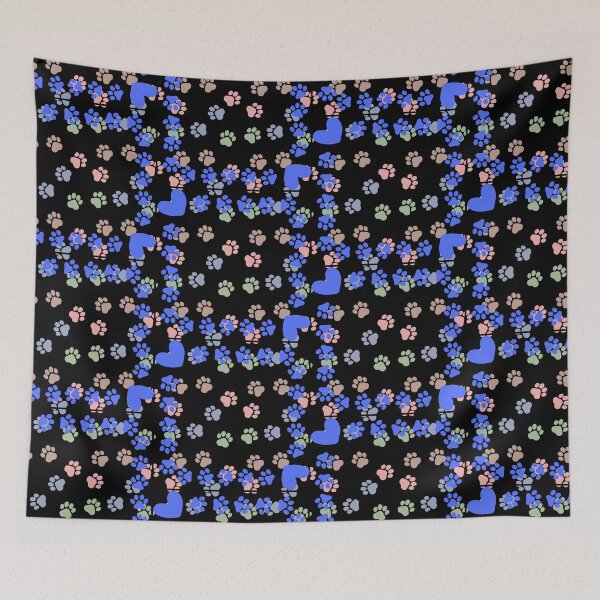Item preview, A pattern of kitten paws painting the ground designed and sold by The-Blue-Feline.