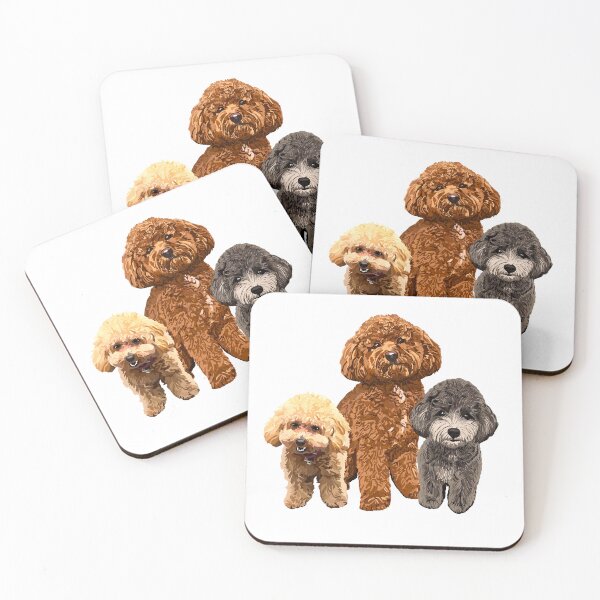 Item preview, Muffin, Ollie and Mochi the Toy Poodles designed and sold by Quick Brown Fox Canada.