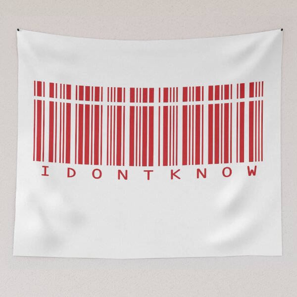 Item preview, "I DON'T KNOW" Red Barre Code designed and sold by TimTim-Design.