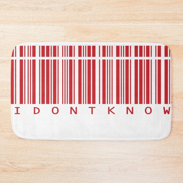 Item preview, "I DON'T KNOW" Red Barre Code designed and sold by TimTim-Design.