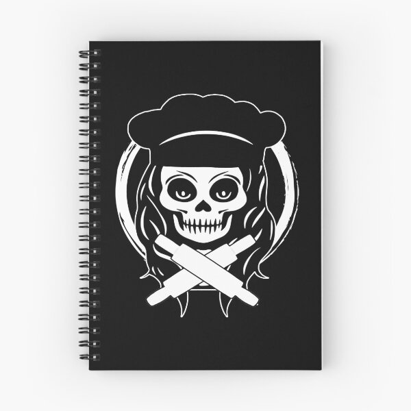 Item preview, Female Baker Skull and Rolling Pins Crossed Tools White Logo designed and sold by Nuletto.