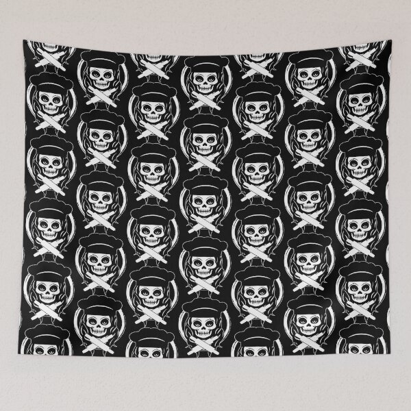 Item preview, Female Baker Skull and Rolling Pins Crossed Tools White Logo designed and sold by Nuletto.