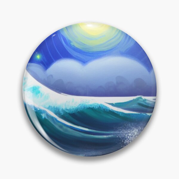 Item preview, Ocean Waves Moonlight Painting Series - Painting 6 -Throw Pillows and Prints.  designed and sold by ScatterHub.