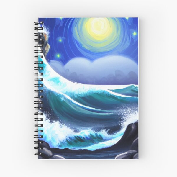 Item preview, Ocean Waves Moonlight Painting Series - Painting 6 -Throw Pillows and Prints.  designed and sold by ScatterHub.
