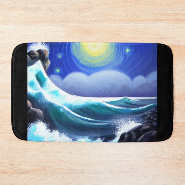 Item preview, Ocean Waves Moonlight Painting Series - Painting 6 -Throw Pillows and Prints.  designed and sold by ScatterHub.