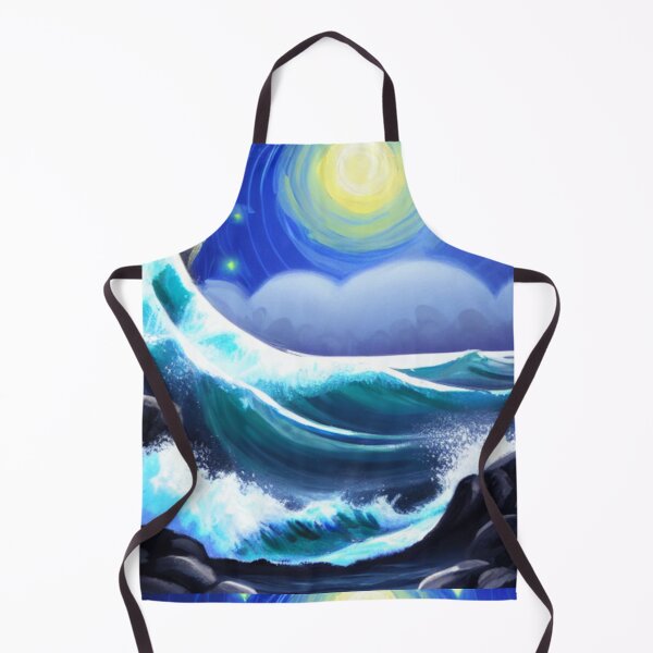 Item preview, Ocean Waves Moonlight Painting Series - Painting 6 -Throw Pillows and Prints. designed and sold by ScatterHub.