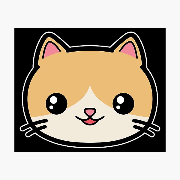 Impression Photo Kawaii Chat Mignon Par Awesomekawaii Redbubble