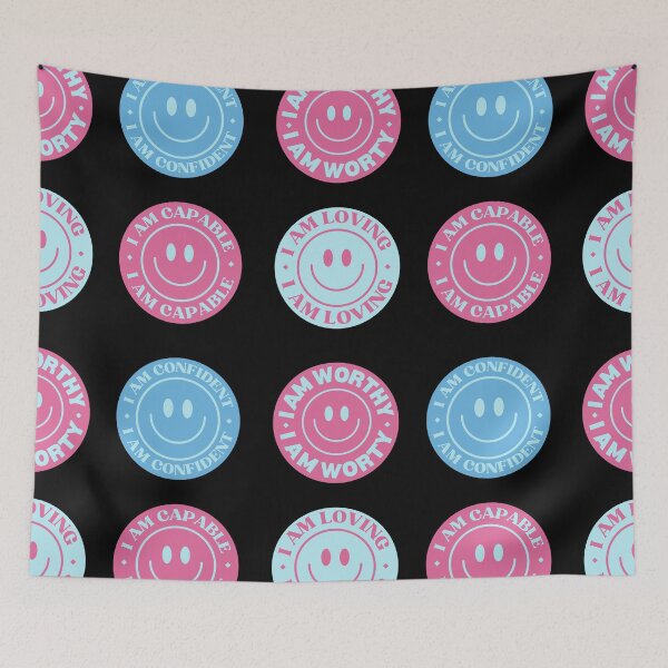 Item preview, I Am Affirmation Set Smiley Face designed and sold by NinniShop.